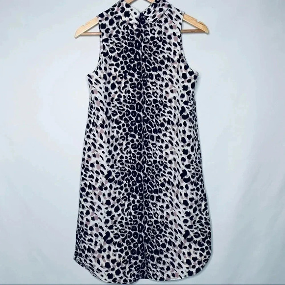 TOPSHOP Leopard Print Sleeveless Tunic Dress Size 4 - Picture 8 of 13